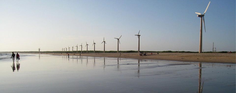 Sea with a very beautiful view to the sea and Sunny Beach Resort.